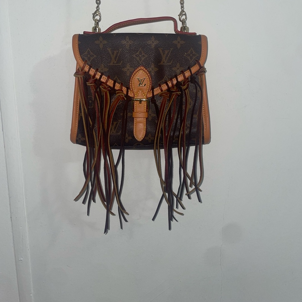 Louis Vuitton Brown Fringe Handbag